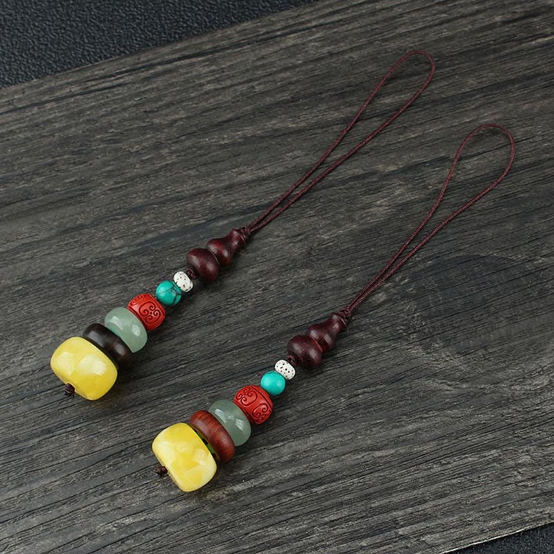 Spirituelle grüne Sandelholz Ebenholz Holz Telefon hängende Dekoration