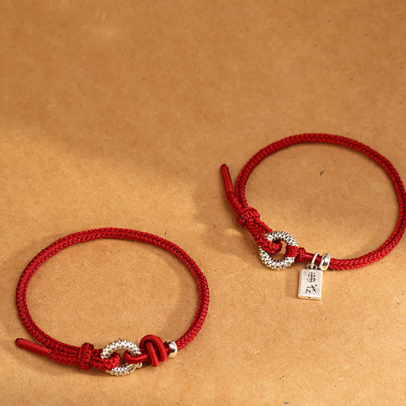 Sterling Silber Drachen Peace Schnalle Armband