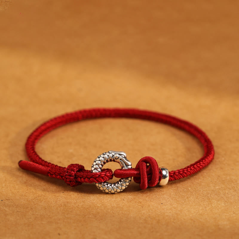 Sterling Silber Drachen Peace Schnalle Armband