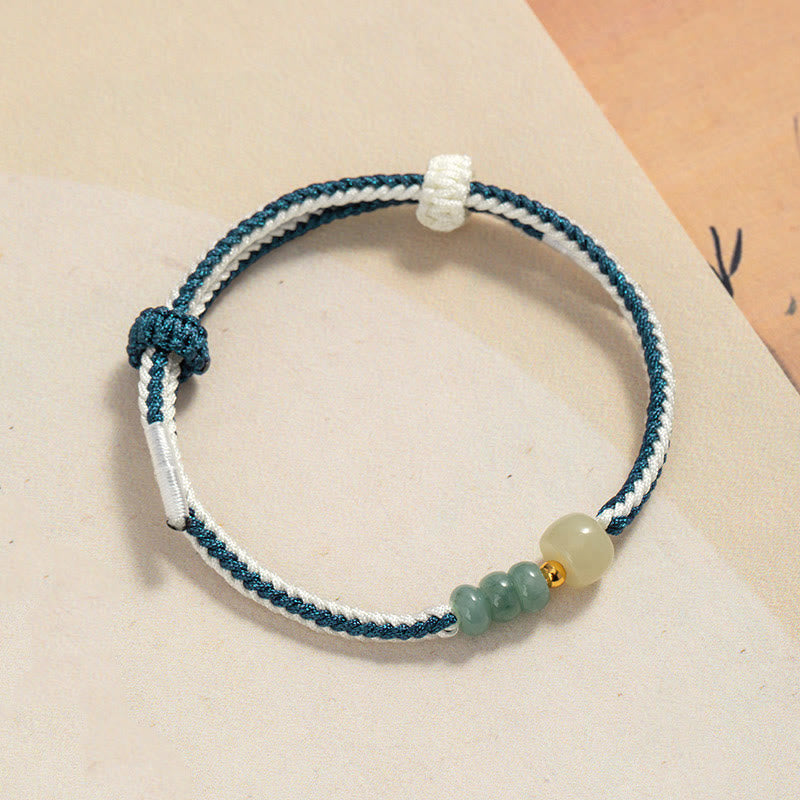 Sterling Silber Hetian Jade Fülle Armband 20cm