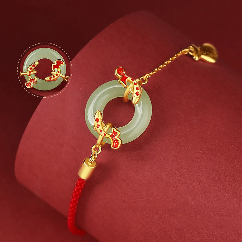 Sterling Silber Hetian Weiß Jade Peace Schnalle Armband