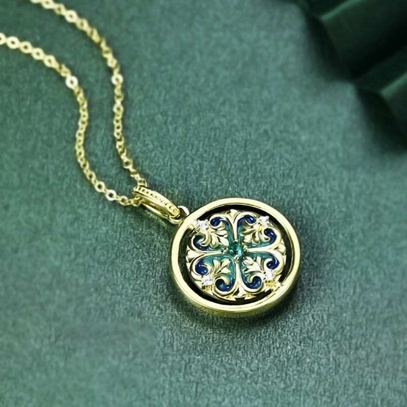 Sterling Silber Lotus Halskette 18,5 mm für Erleuchtung