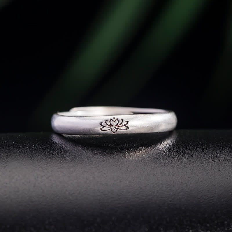 Sterling Silber Lotus Ring für Erleuchtung und Ausgeglichenheit