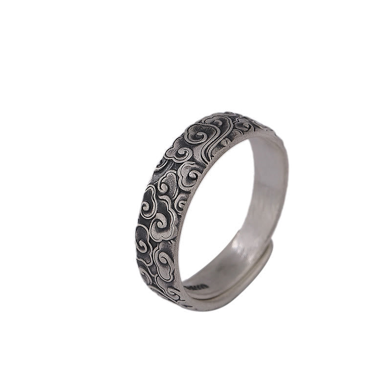 Lotusring aus Sterlingsilber mit erleuchtendem Lotusblüten-Design