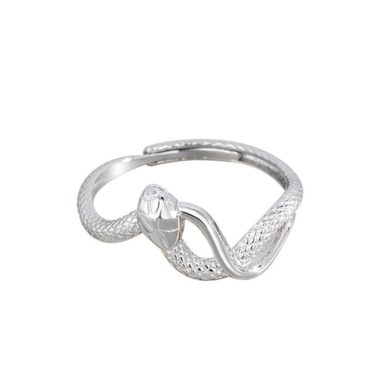 Verstellbarer Schlangenring aus Sterlingsilber