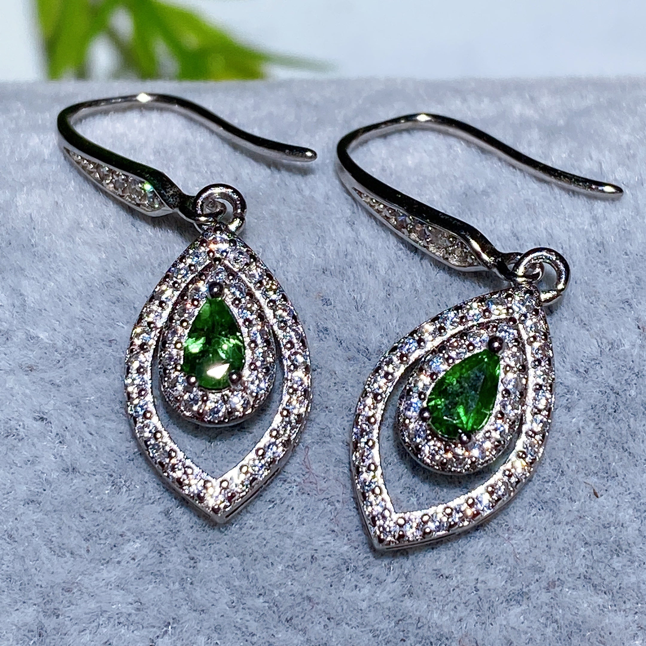 Sterling Silver Spiritual Crystal Earrings 24-40mm Healing