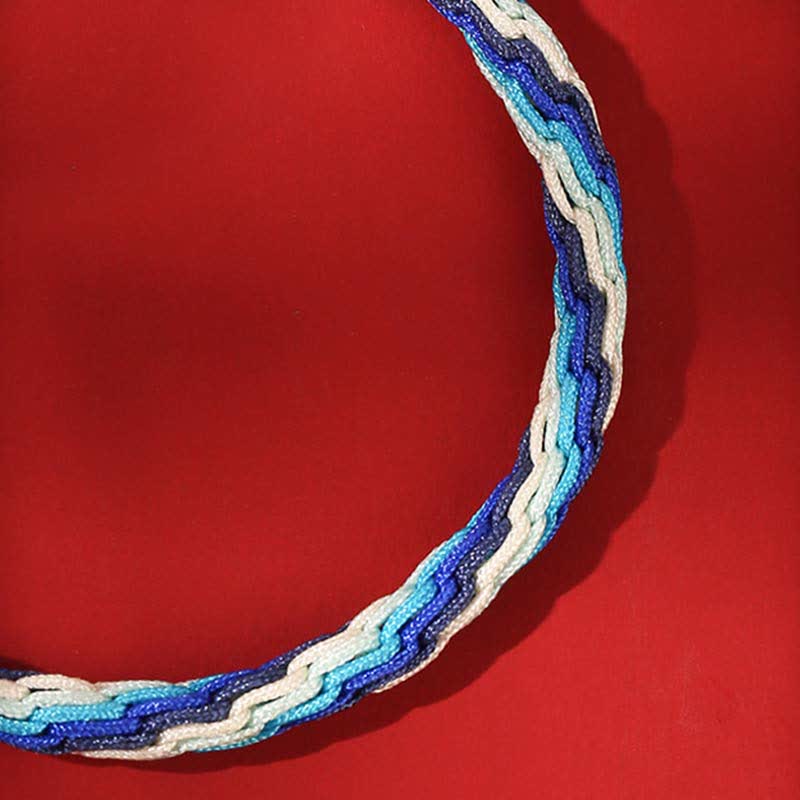 Spirituelles Kürbis-Segensarmband aus Sterlingsilber, 15–19 cm