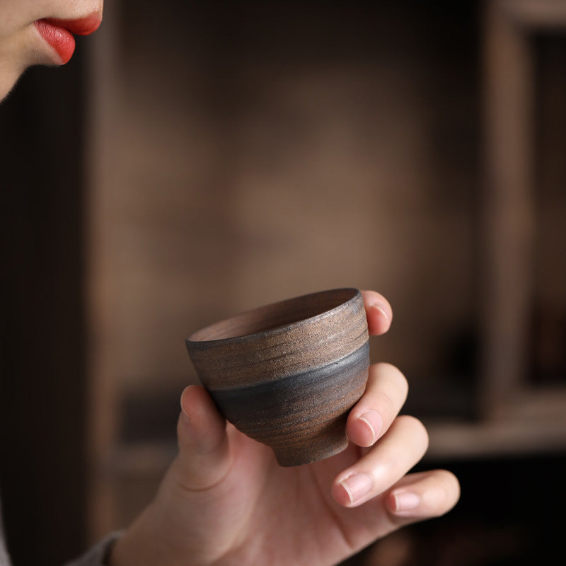 Gestreifte Keramik-Teetasse 80 ml | Zen-Dekor-Schale