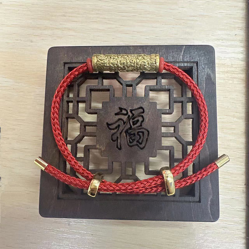Tai Sui Schutzarmband aus geflochtener roter Schnur, 14–20 cm