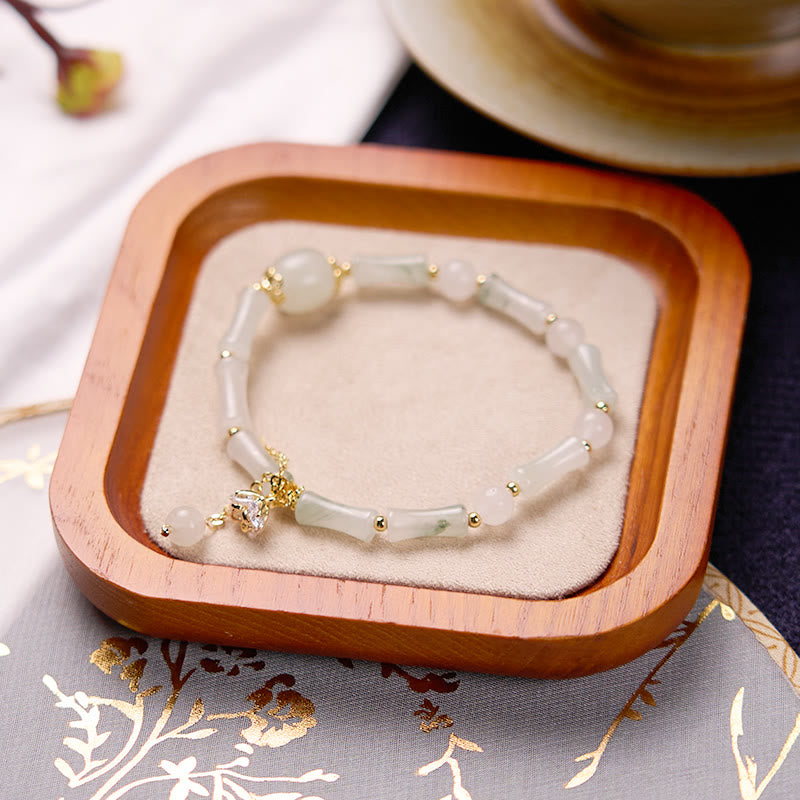 Tianshan Weißes Jade-Glückssegen-Bambusarmband