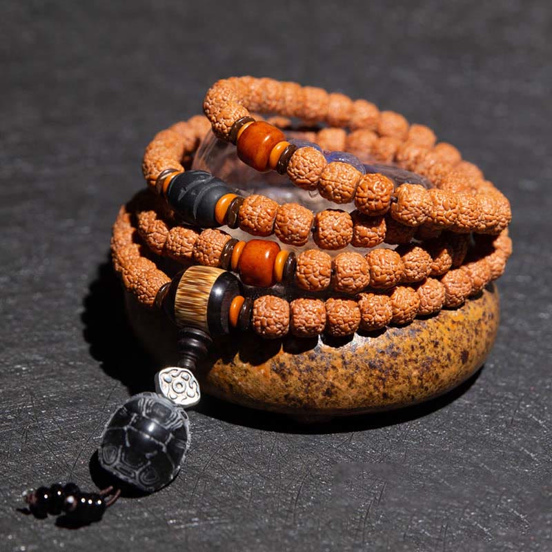 Tibet 108 Perlen Bodhi Seed Zodiac Charm Mala Armband