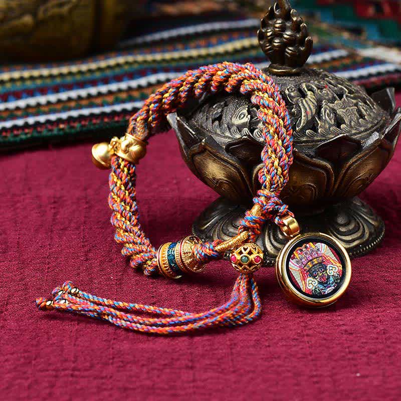 Tibetisches handgefertigtes Glücksschutz-Thangka-Gebetsarmband
