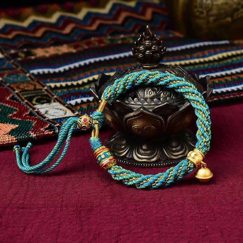 Tibetisches handgefertigtes Glücksschutz-Thangka-Gebetsarmband
