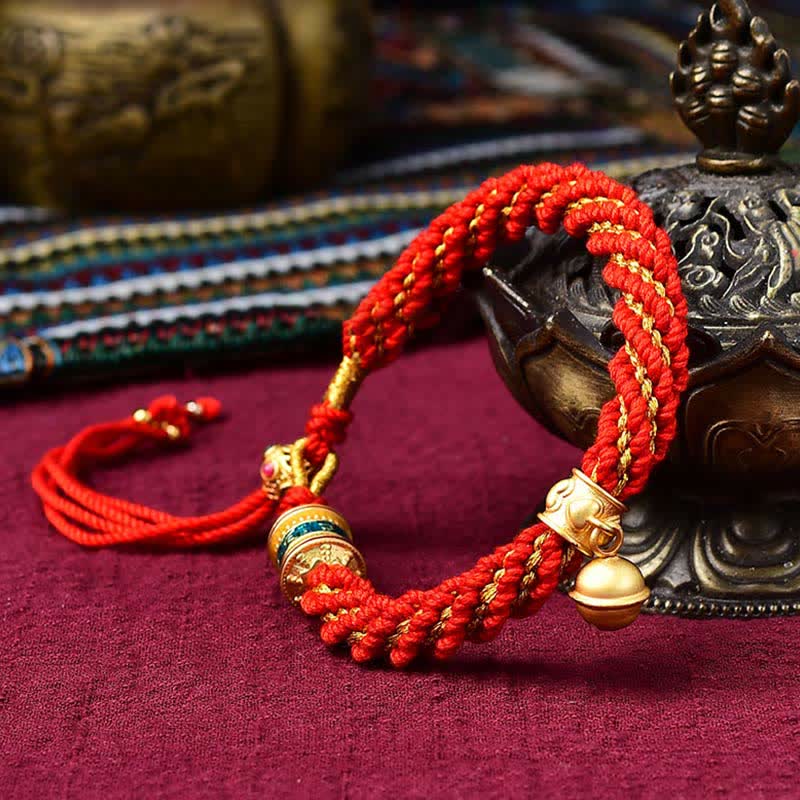Tibetisches handgefertigtes Glücksschutz-Thangka-Gebetsarmband