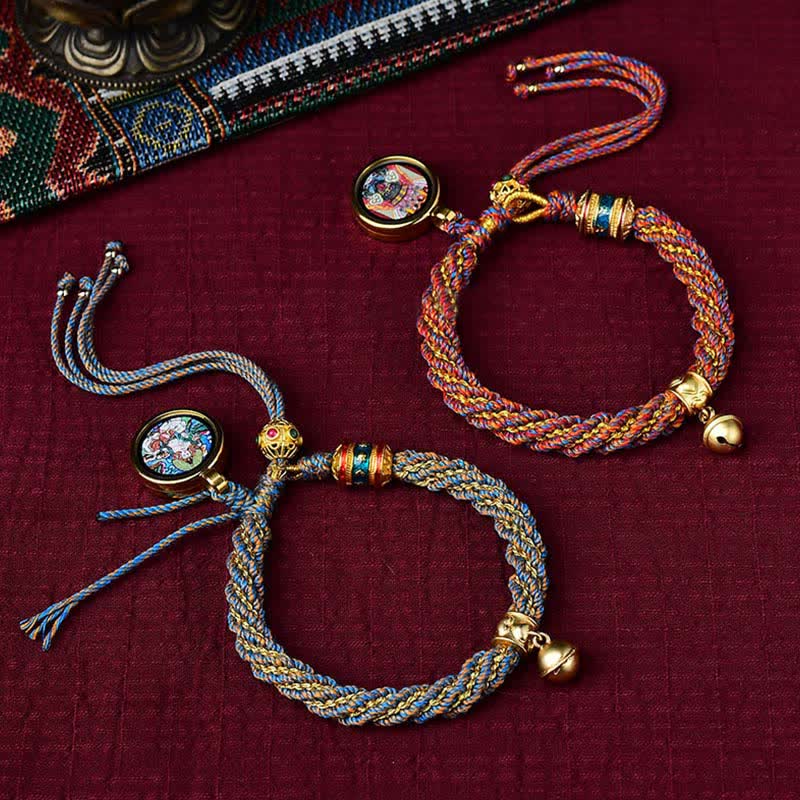 Tibetisches handgefertigtes Glücksschutz-Thangka-Gebetsarmband