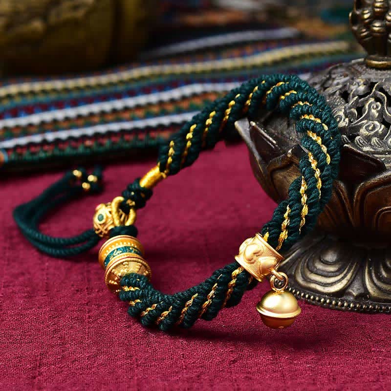 Tibetisches handgefertigtes Glücksschutz-Thangka-Gebetsarmband