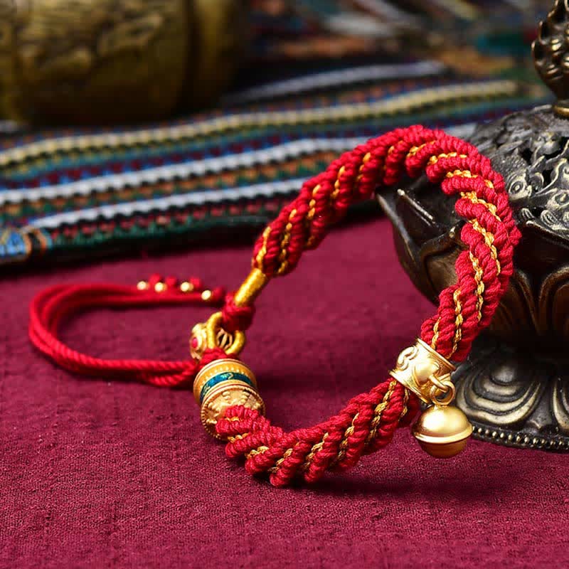 Tibetisches handgefertigtes Glücksschutz-Thangka-Gebetsarmband