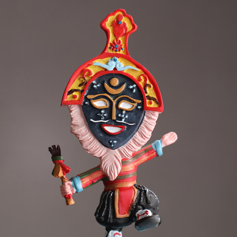 Tibetische Oper Gesichtsmaske Puppe | Zen Dekor Ornament