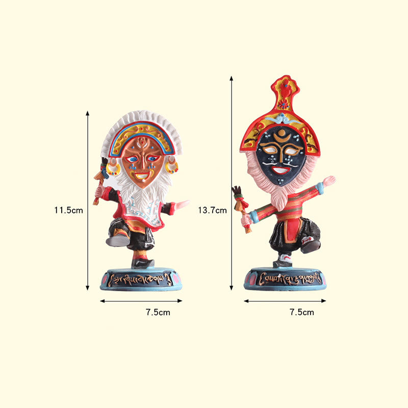 Tibetische Oper Gesichtsmaske Puppe | Zen Dekor Ornament