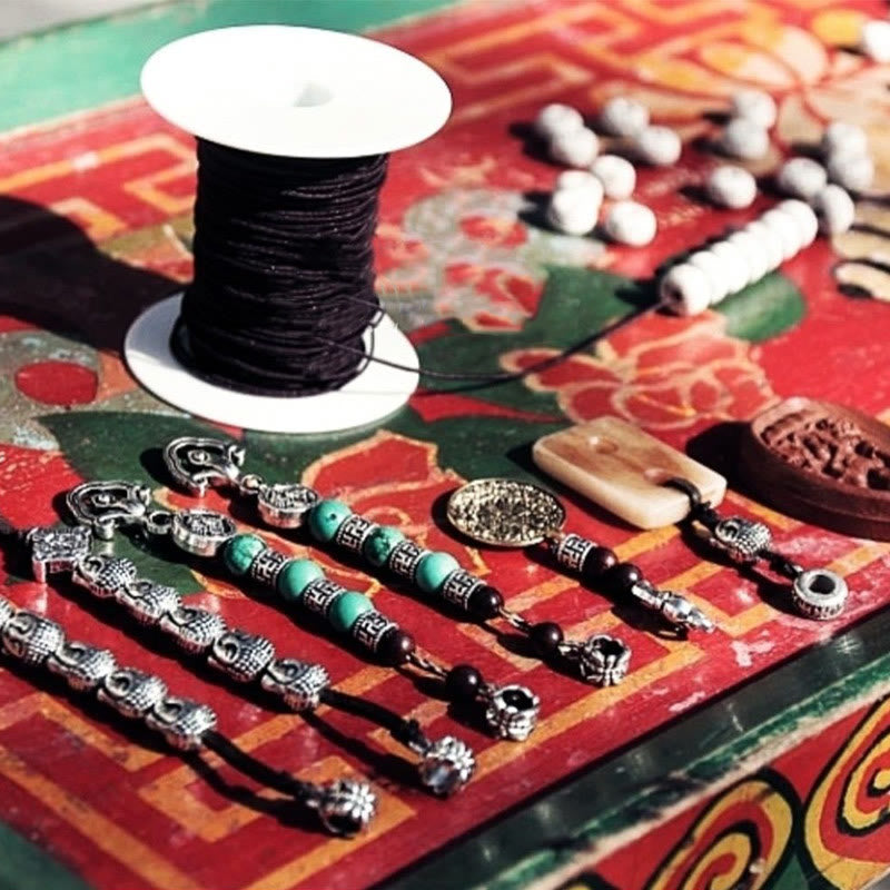 Tibetisches Yak-Knochen-Mala-Armband mit 108 Perlen