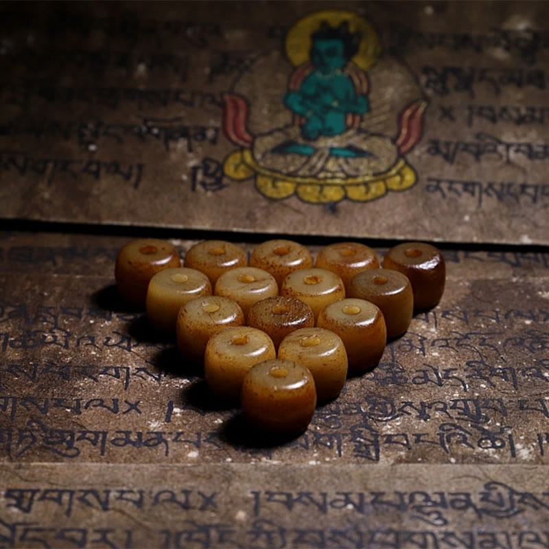 Tibetisches Yak-Knochen-Mala-Armband mit 108 Perlen