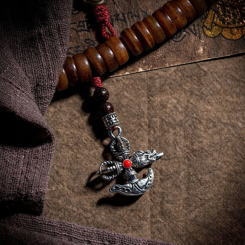 Tibetisches Yak-Knochen-Mala-Armband mit 108 Perlen