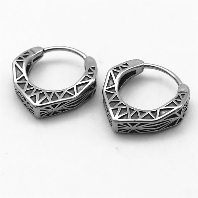 Wikinger-Ohrringe aus Titanstahl mit Balance-Design