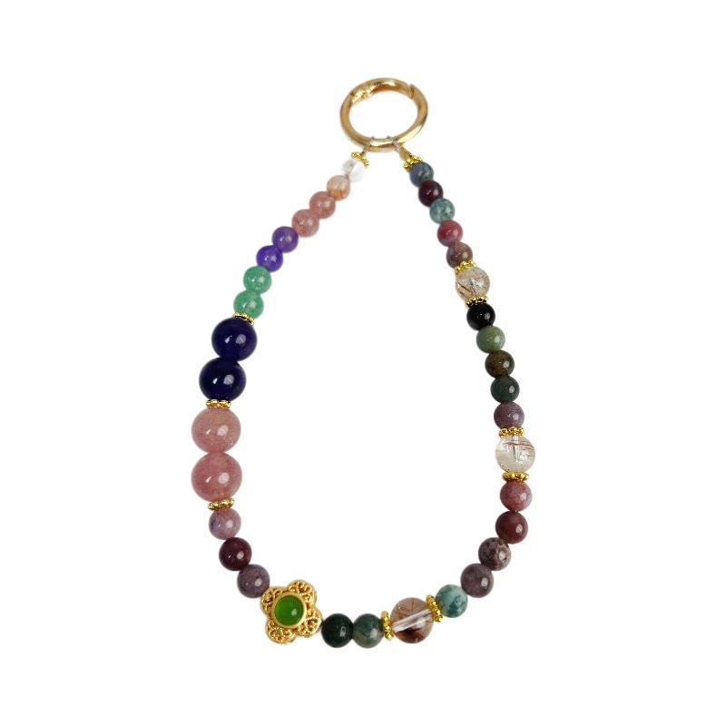 Turmalin Amethyst Erdbeerquarz Auto Anhänger