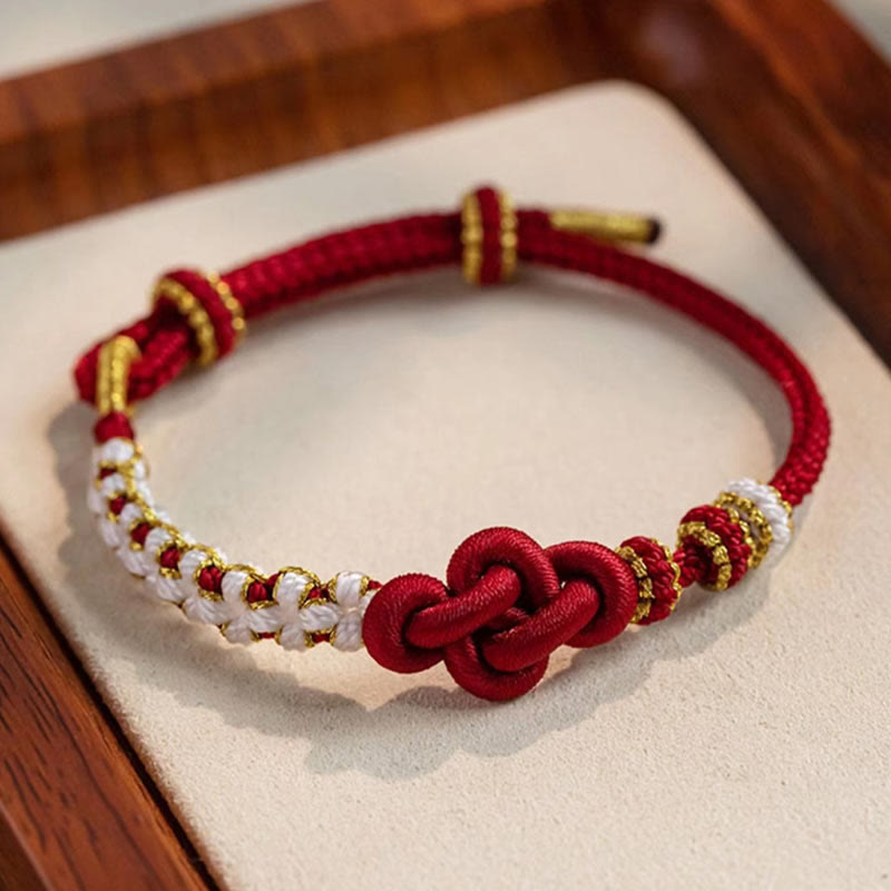 True Love Knot Rotes Schnurarmband für Schutz und Glück