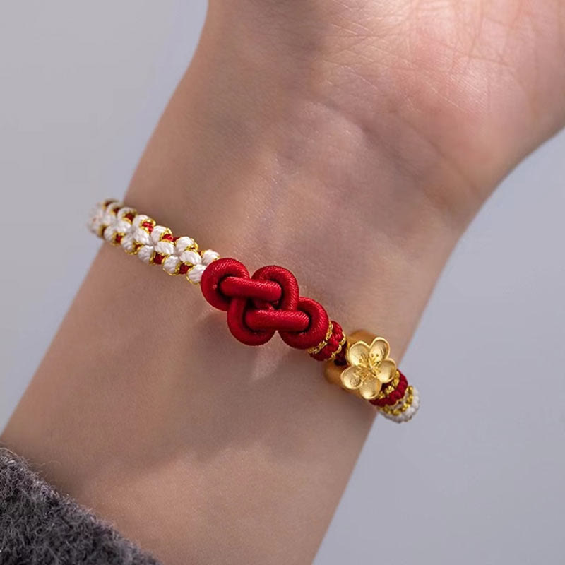 True Love Knot Rotes Schnurarmband für Schutz und Glück