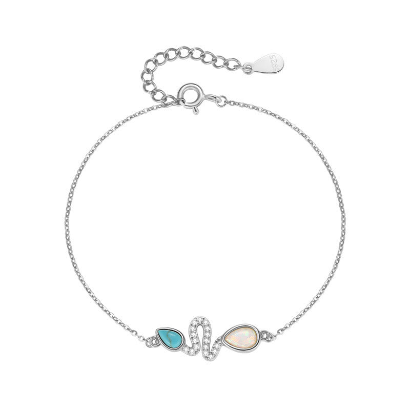 Türkisfarbenes Opal-Schlangenschutzarmband 2025