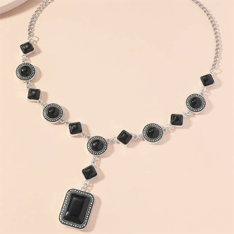 Türkisfarbene Schutzkette mit Kraftschnitzerei, 45 cm, Unisex