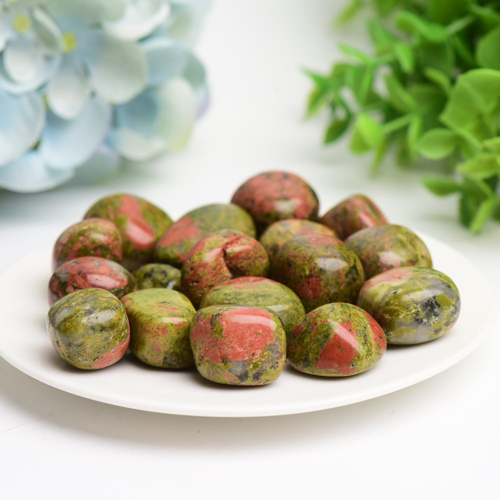 Unakit Trommelsteine 2cm Kristall Heilsteine