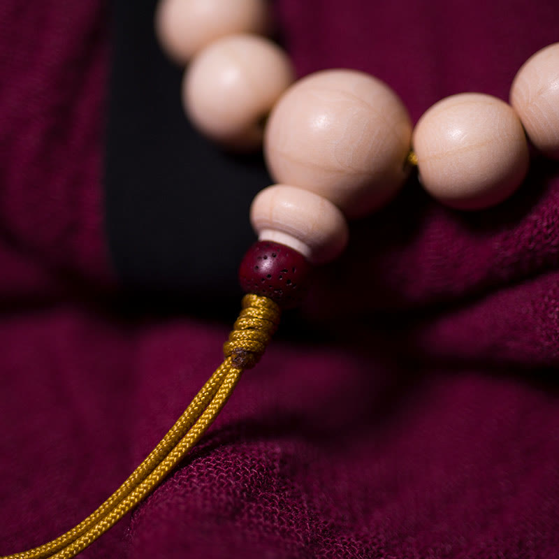 Unisex Abelia Biflora Holz Handgelenk Mala Armband 10mm