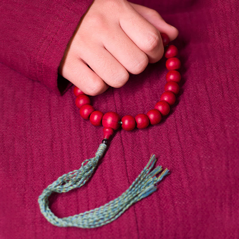 Unisex Abelia Biflora Holz Handgelenk Mala für Schutz & Segen