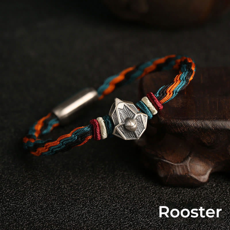 Unisex Chinesisches Sternzeichen Reinkarnationsknotenarmband | Sterlingsilber