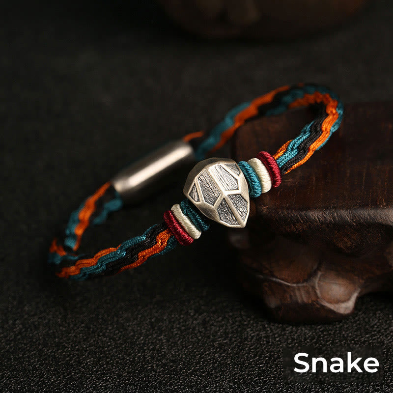 Unisex Chinesisches Sternzeichen Reinkarnationsknotenarmband | Sterlingsilber