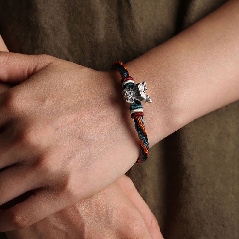Unisex Chinesisches Sternzeichen Reinkarnationsknotenarmband | Sterlingsilber