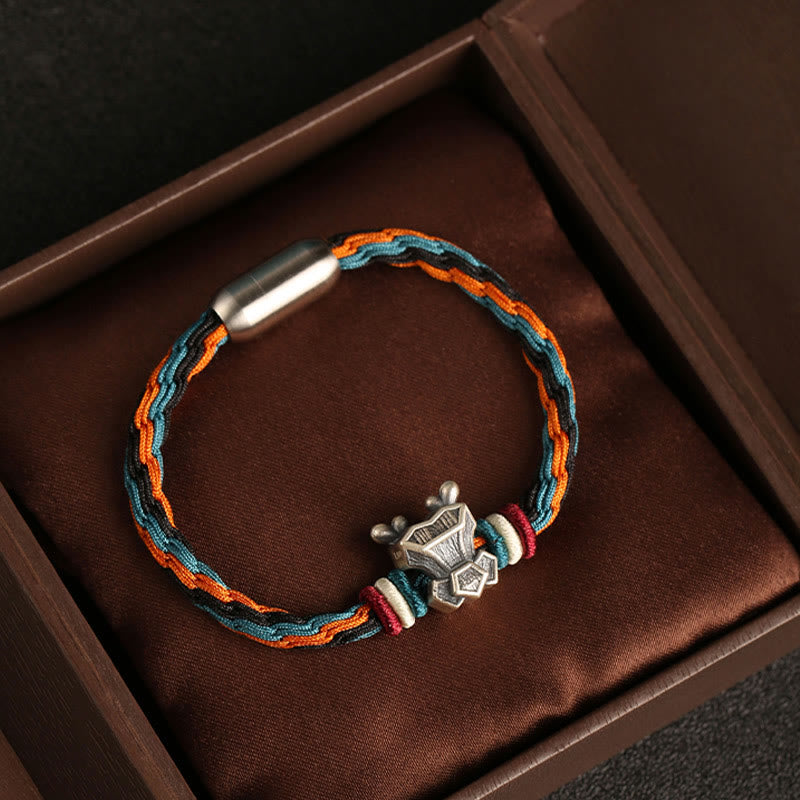 Unisex Chinesisches Sternzeichen Reinkarnationsknotenarmband | Sterlingsilber