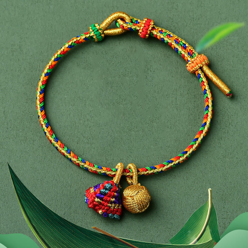 Unisex Buntes rotes Charm-Armband für Glück und Schutz
