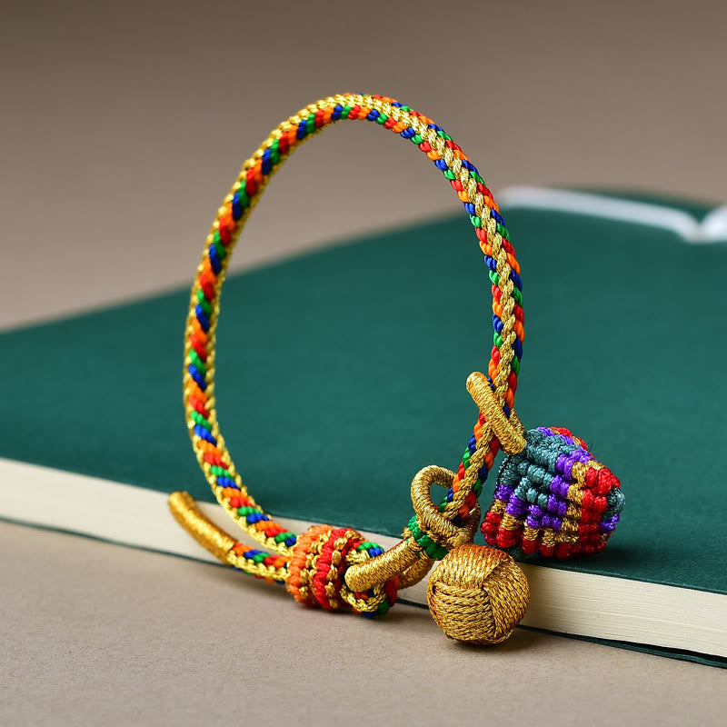 Unisex Buntes rotes Charm-Armband für Glück und Schutz