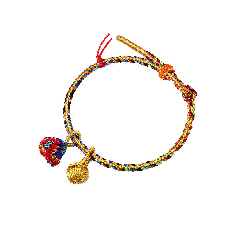 Unisex Buntes rotes Charm-Armband für Glück und Schutz