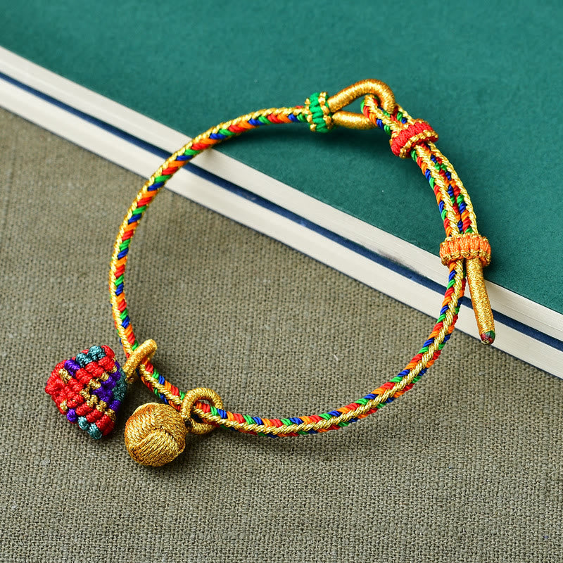 Unisex Buntes rotes Charm-Armband für Glück und Schutz