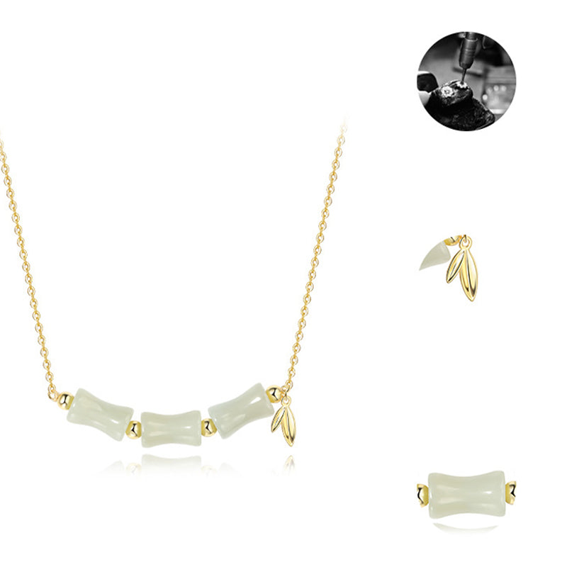 Unisex-Wohlstandsarmband aus Hetian-Jade mit Fu-Charakter, 18 cm