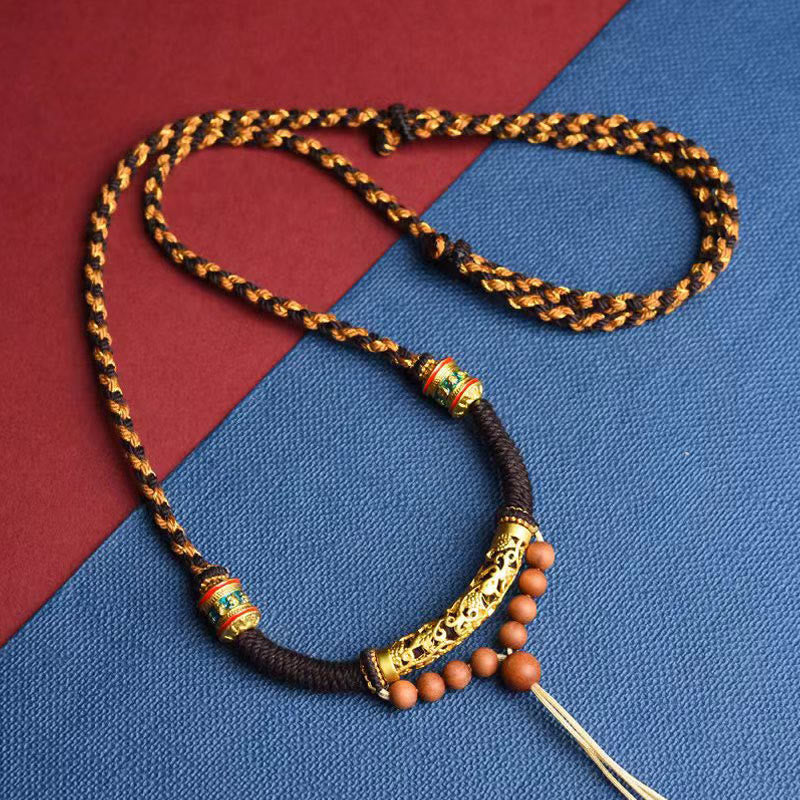 Unisex-Halskette Om Mani Padme Hum, 78 cm, tibetische Gebetskette