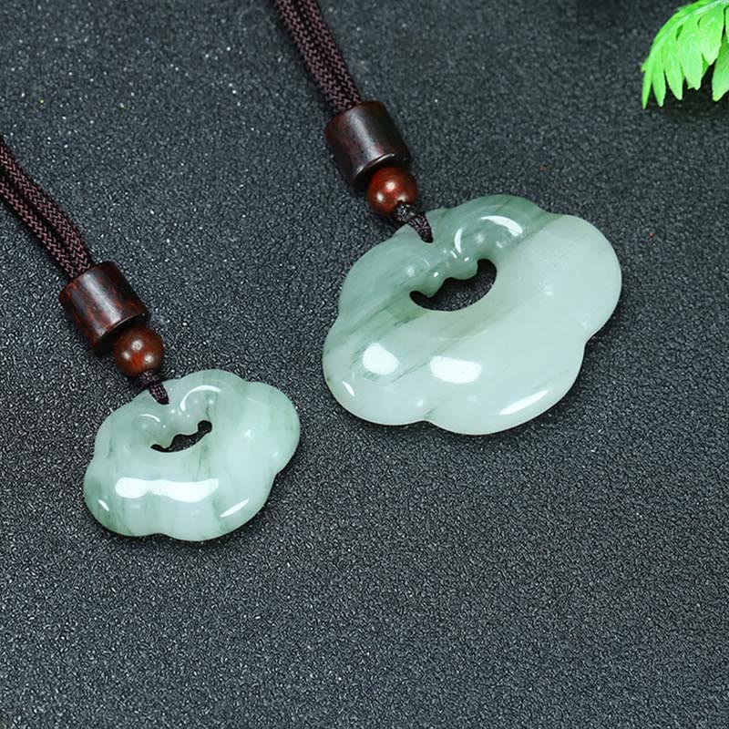 Unisex Tianshan Jade Chinesische Schloss Fülle Halskette
