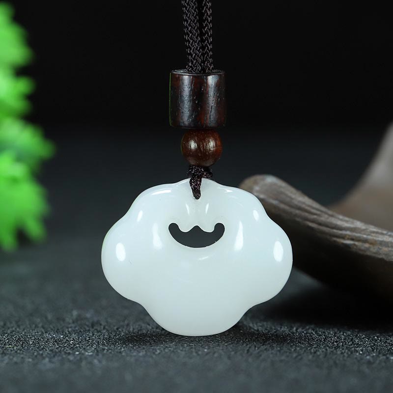 Unisex Tianshan Jade Chinesische Schloss Fülle Halskette