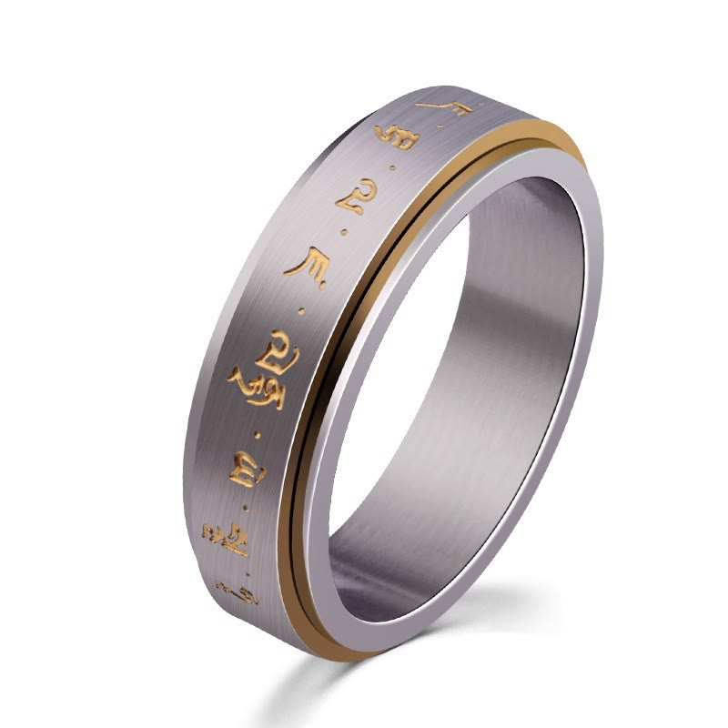 Drehbarer Unisex-Ring aus Titanstahl US8 für Balance