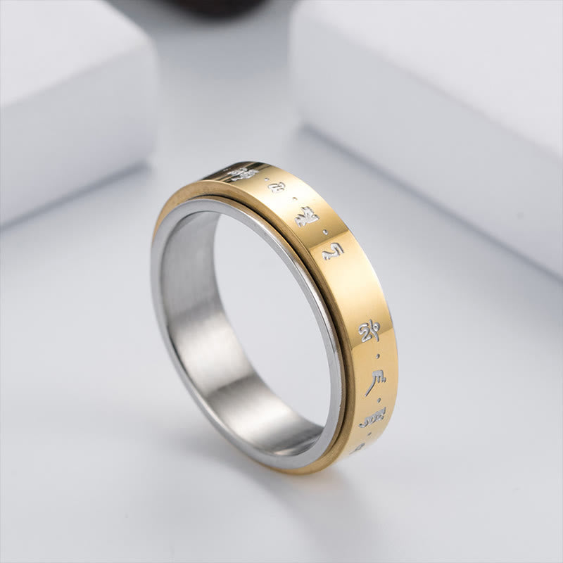Drehbarer Unisex-Ring aus Titanstahl US8 für Balance