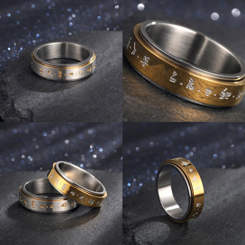 Drehbarer Unisex-Ring aus Titanstahl US8 für Balance